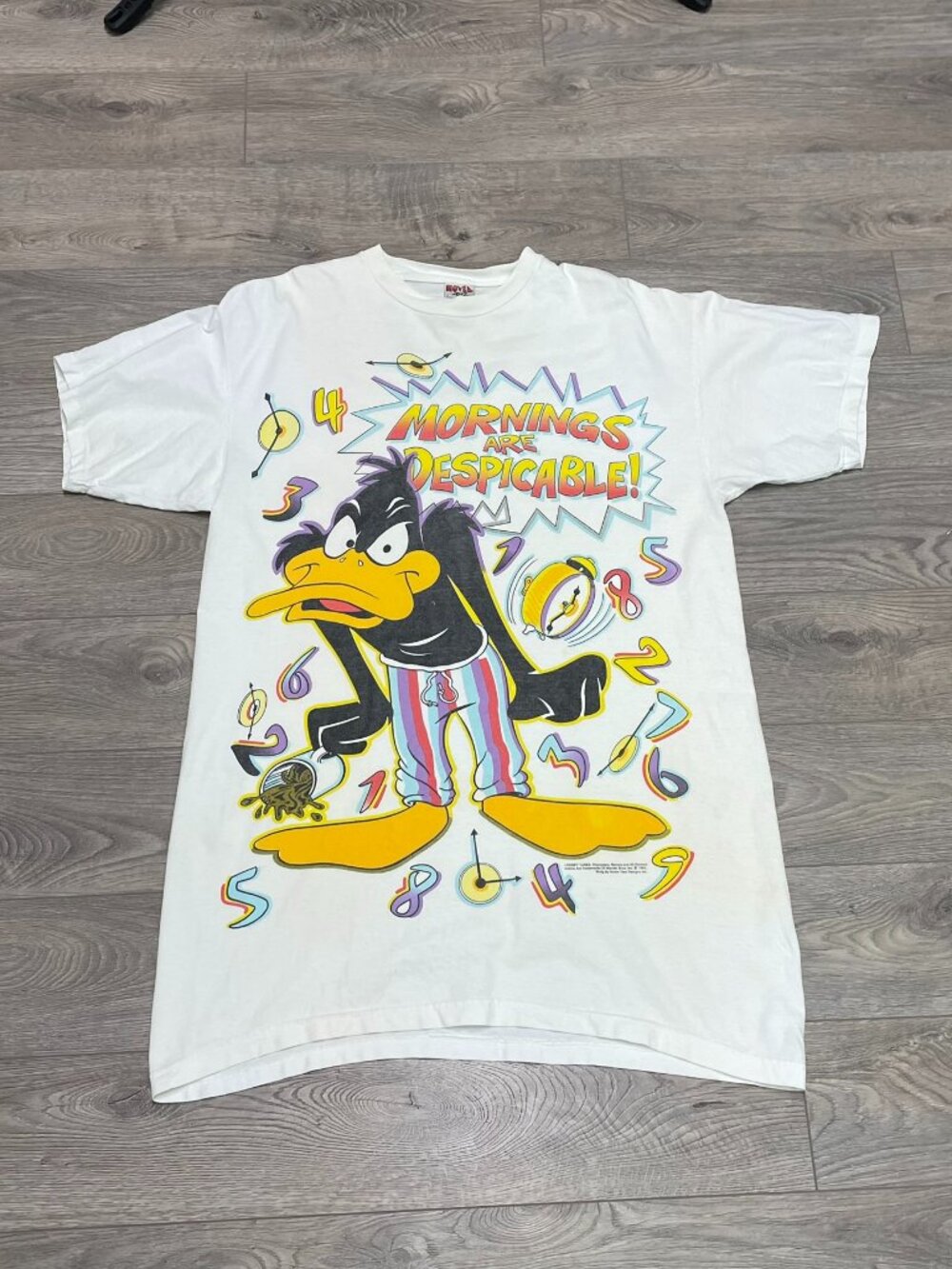 Vintage 1992 Daffy Duck Mornings Are Despicable One Size Oversized Night Shirt